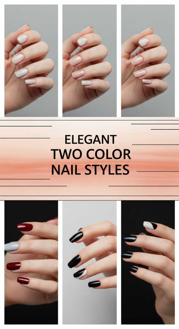 Elegant Two Color Nail Styles 6a08b01cf1cec