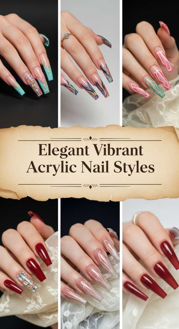 Elegant Vibrant Acrylic Nail Styles 6a08afefaef4b