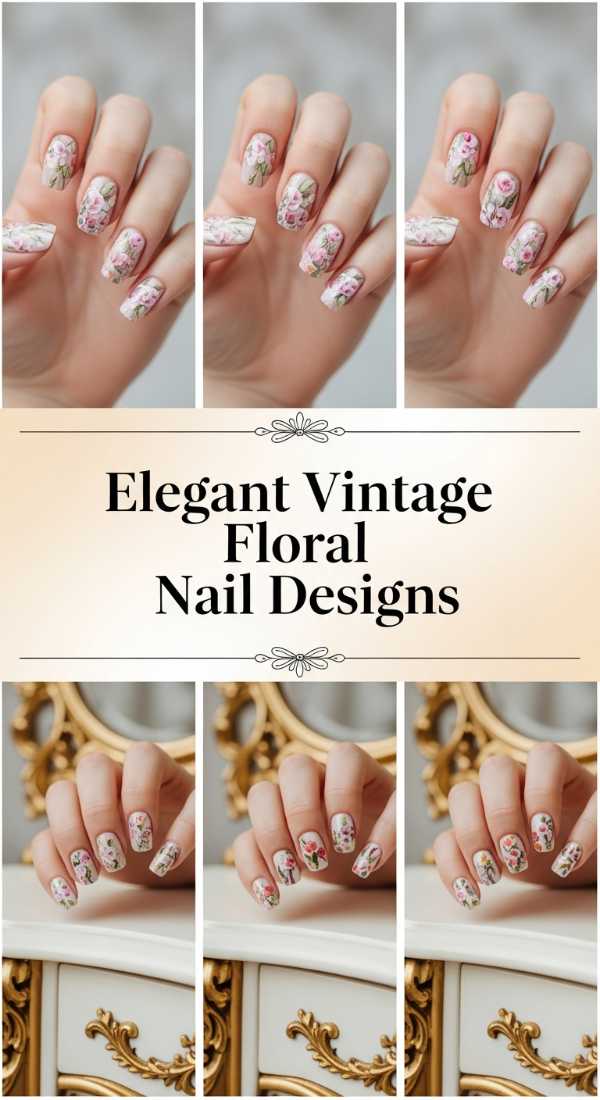 Elegant Vintage Floral Nail Designs 6a08583a162b4