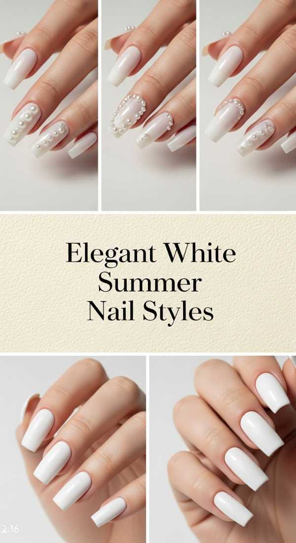 Elegant White Summer Nail Styles 6a006b5fce5cd