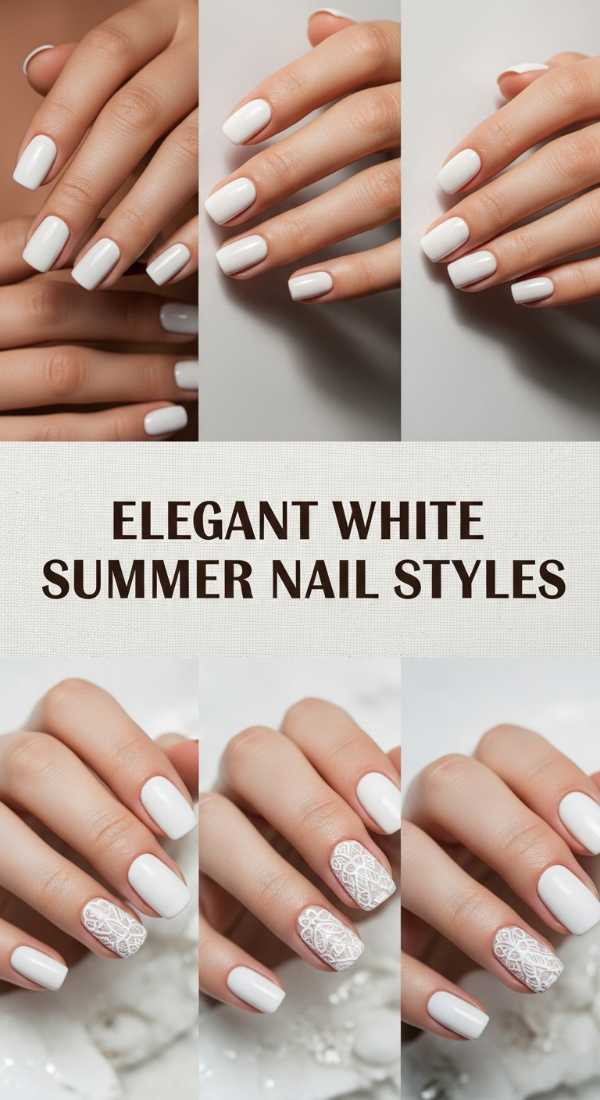 Elegant White Summer Nail Styles 6a006b6cb5657