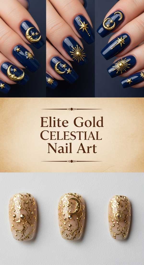 Elite Gold Celestial Nail Art 6a08582135103