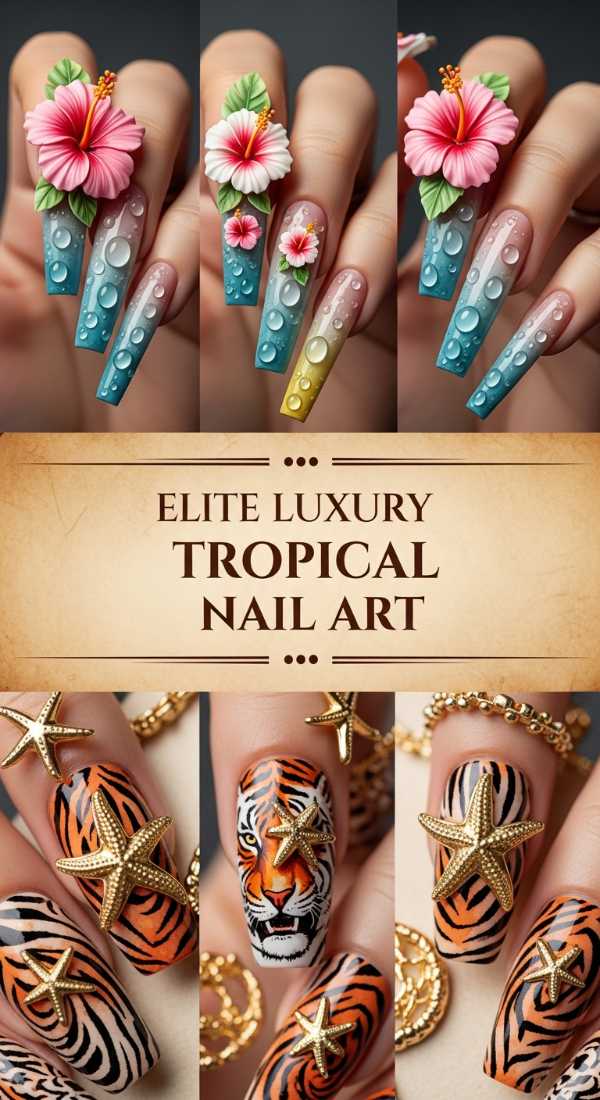 Island Elegance: Why Luxury Tropical Nails are This Summer's Hottest Trend Elite Luxury Tropical Nail Art 6a134c5f3f40d