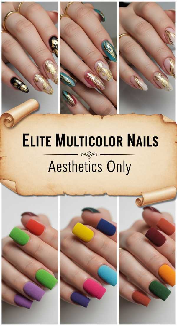 Bold & Bright: Why Multi-Colored Nails are the Summer's Hottest Trend Elite Multicolor Nails Aesthetics Only 6a08b0065ad46