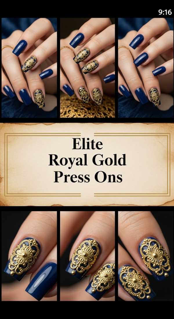 Elite Royal Gold Press Ons 6a085b94bce9b