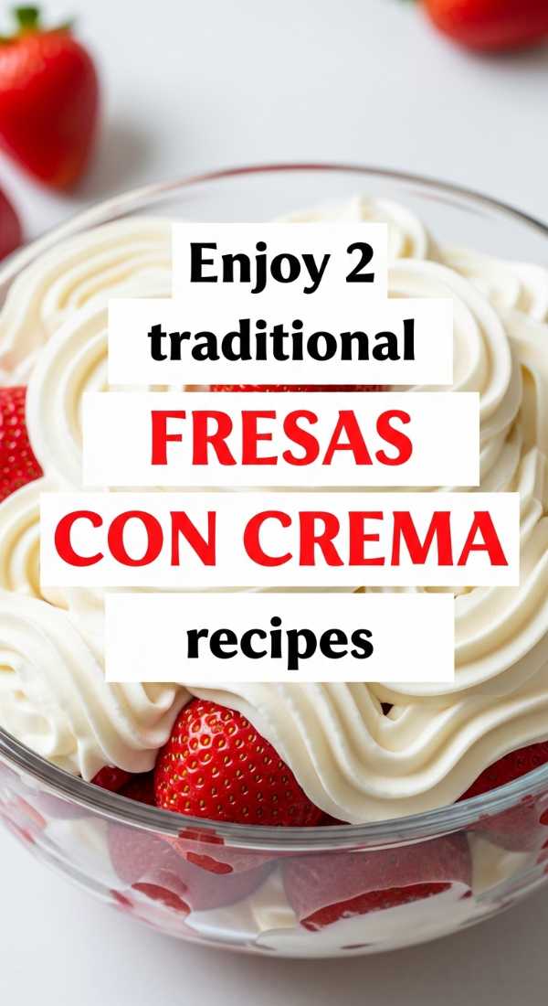 Enjoy 2 Traditional Fresas Con Crema Recipes 6a06bc4e41923