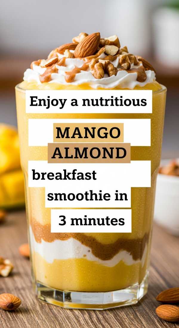 Enjoy A Nutritious Mango Almond Breakfast Smoothie In 3 Minutes 69f47c64e4924