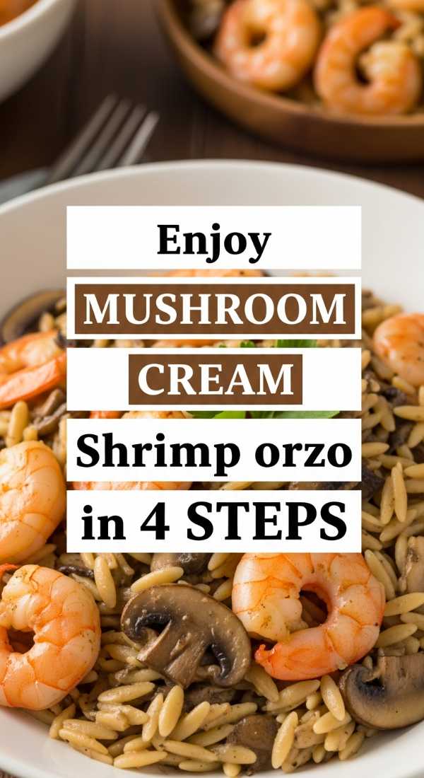 Enjoy Mushroom Cream Shrimp Orzo In 4 Steps 69f6f4ad67a7e