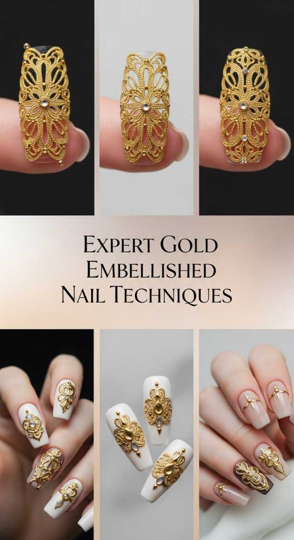 Expert Gold Embellished Nail Techniques 6a0859d2b4e53