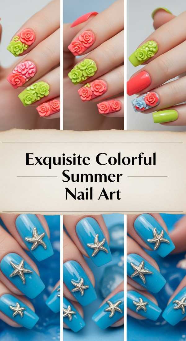 Exquisite Colorful Summer Nail Art 6a134c3c5e4e1