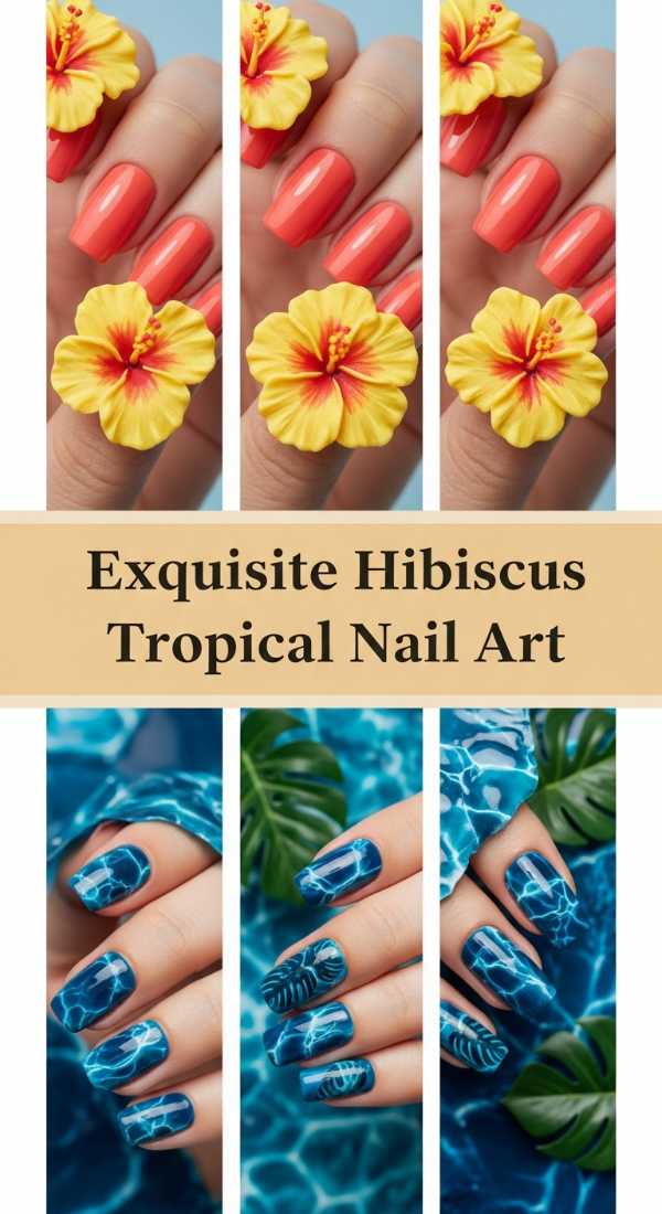 Exquisite Hibiscus Tropical Nail Art 6a134f2a0341c