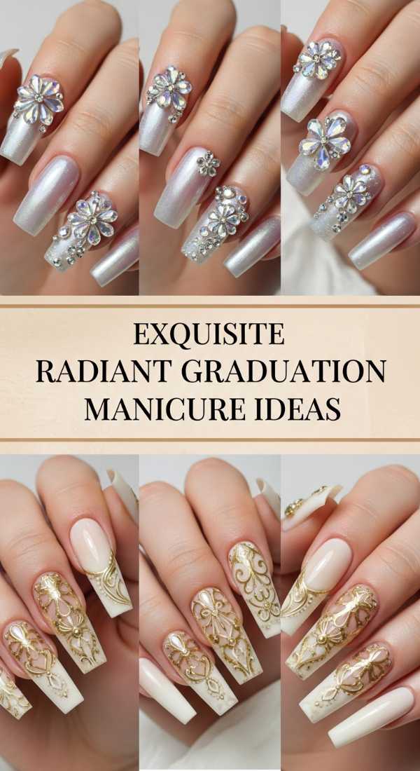 Exquisite Radiant Graduation Manicure Ideas 6a134f1c704d6