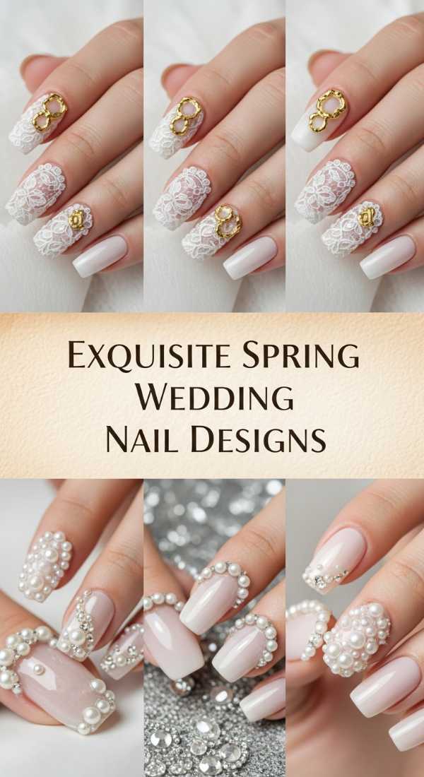 Exquisite Spring Wedding Nail Designs 6a08aece9eddd