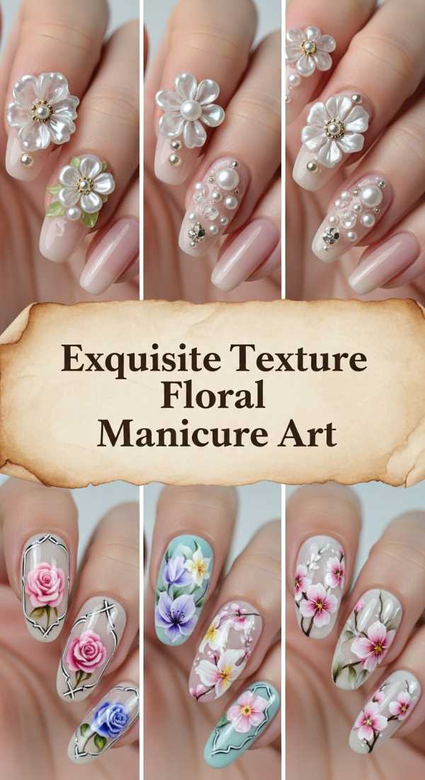 Exquisite Texture Floral Manicure Art 6a1340afdbf30