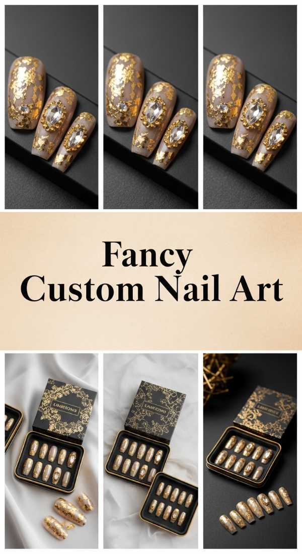 From Runway to Fingertips: The Exquisite Art of Bespoke Press-On Extensions Fancy Custom Nail Art 6a134907bf99e