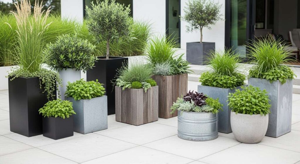 featured: 10 chic ways to style your patio with modern rustic planters