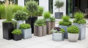 featured: 10 chic ways to style your patio with modern rustic planters