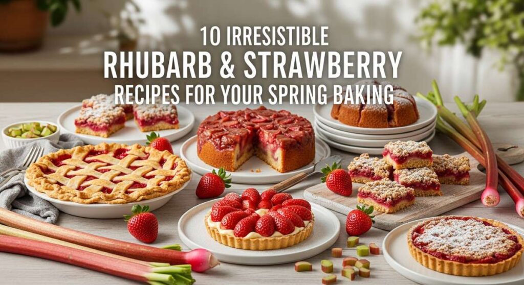 10 Irresistible Rhubarb & Strawberry Recipes for Your Spring Baking featured: 10 irresistible rhubarb & strawberry recipes for your spring baking