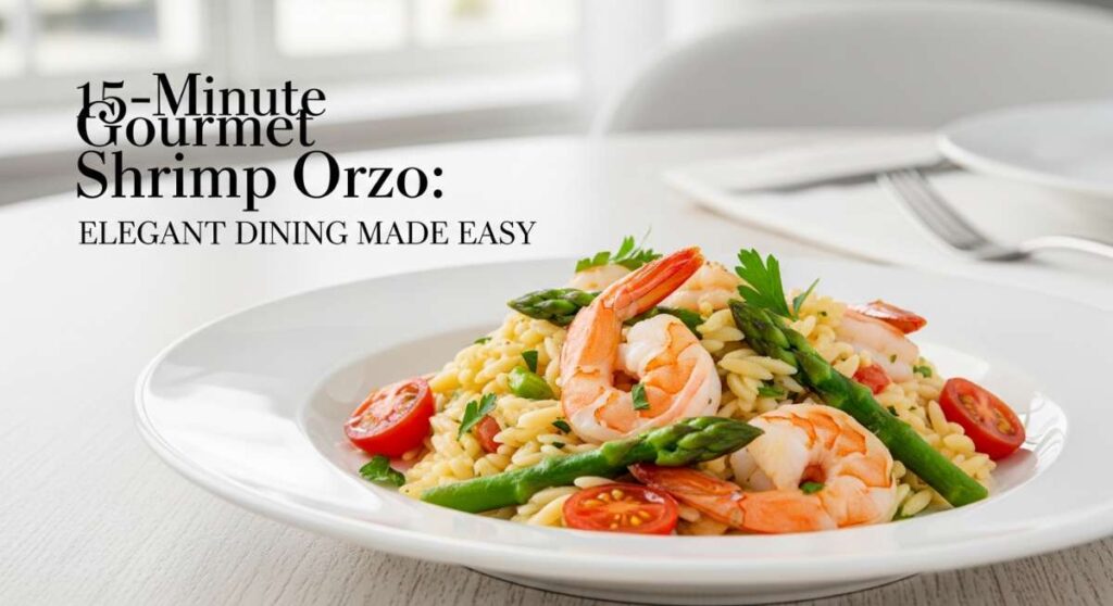 featured: 15 minute gourmet shrimp orzo: elegant dining made easy