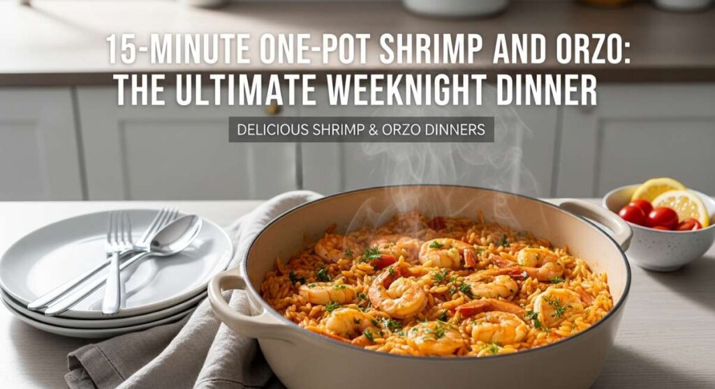 featured: 15 minute one pot shrimp and orzo: the ultimate weeknight dinner