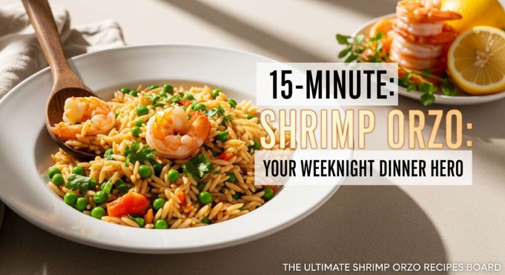 featured: 15 minute shrimp orzo: your weeknight dinner hero