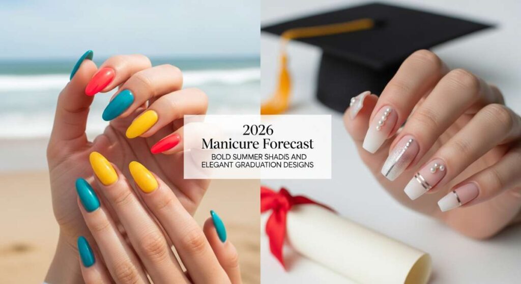 featured: 2026 manicure forecast: bold summer shades and elegant graduation designs