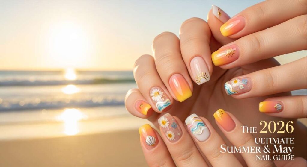 featured: 2026 summer nail trends: the ultimate may guide to sun kissed tips