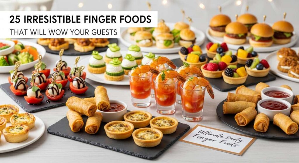 25 Irresistible Finger Foods That Will Wow Your Guests featured: 25 irresistible finger foods that will wow your guests