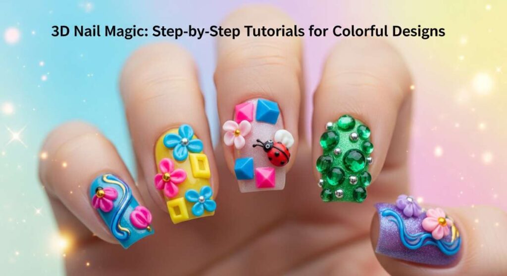 featured: 3d nail magic: step by step tutorials for colorful designs