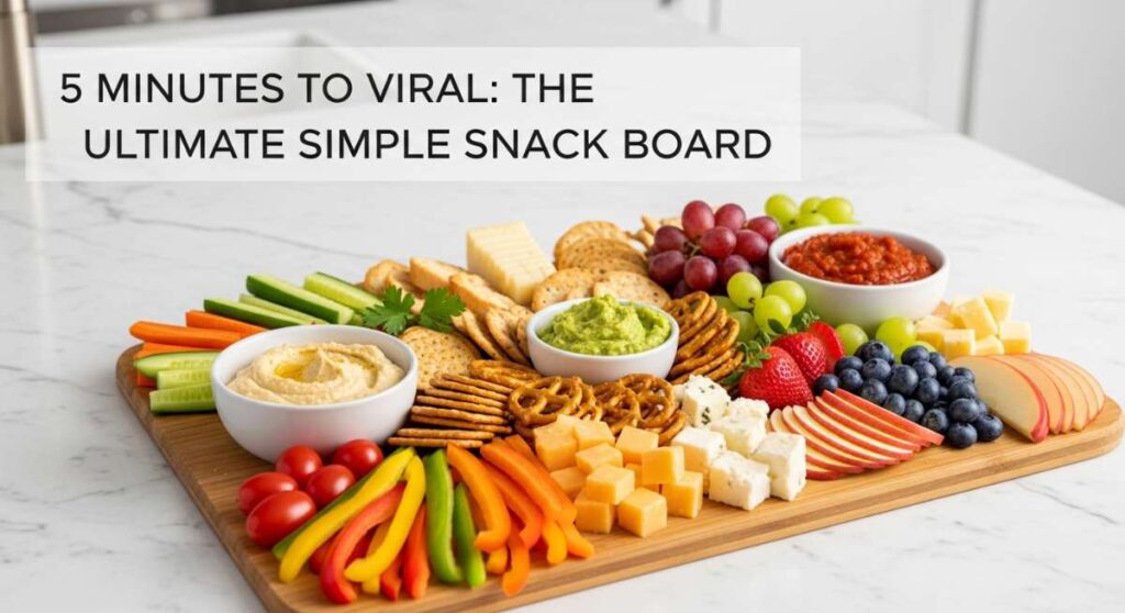 featured: 5 minutes to viral: the ultimate simple snack board
