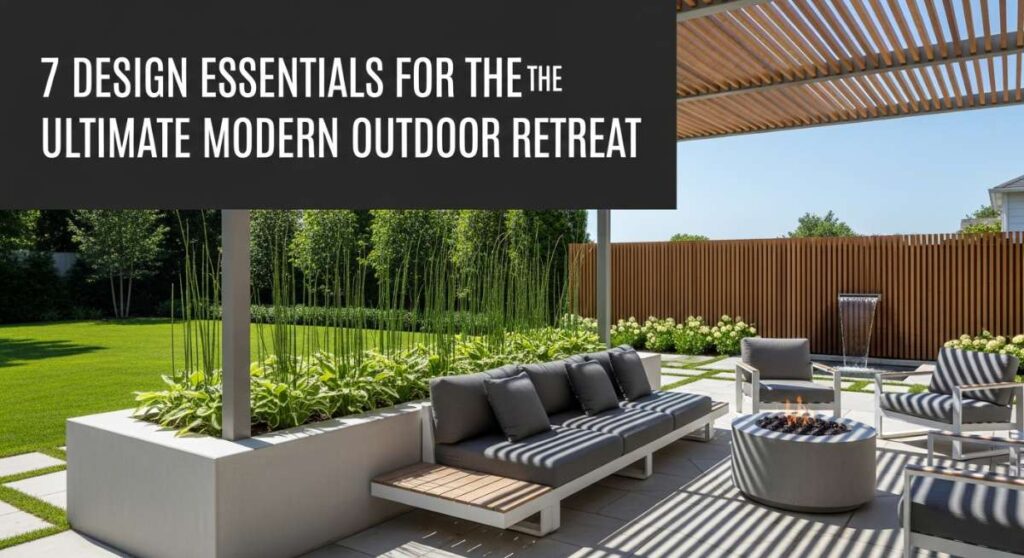 7 Design Essentials for the Ultimate Modern Outdoor Retreat featured: 7 design essentials for the ultimate modern outdoor retreat