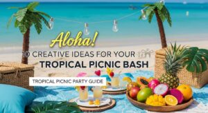 featured: aloha! 10 creative ideas for your next tropical picnic bash