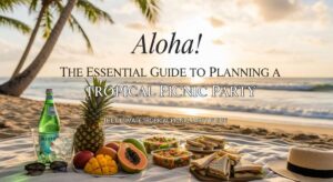 featured: aloha! the essential guide to planning a tropical picnic party
