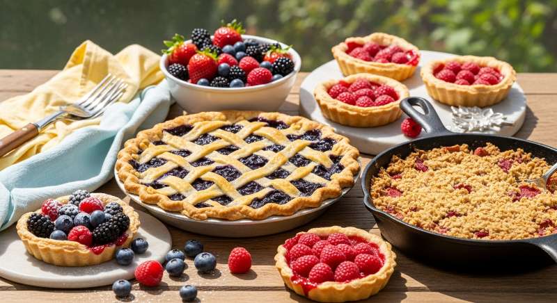 featured: berry bliss & golden crusts: essential summer baking hits