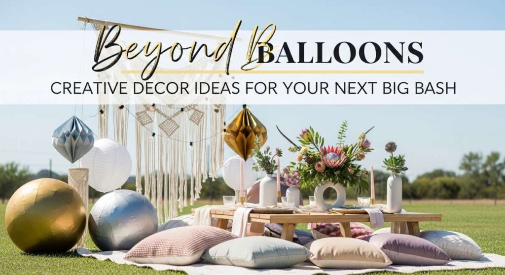 featured: beyond balloons: creative decor ideas for your next big bash