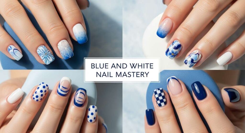 featured: beyond the basics: 10 blue and white nail designs for a flawless finish