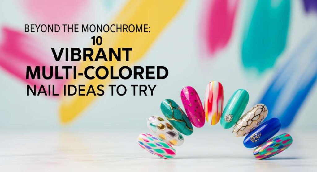 Beyond the Monochrome: 10 Vibrant Multi-Colored Nail Ideas to Try featured: beyond the monochrome: 10 vibrant multi colored nail ideas to try