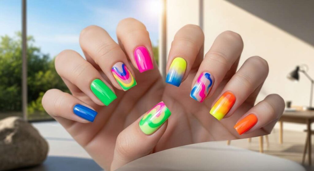 Beyond the Monochrome: Why Vibrant Multi-Colored Nails are Taking Over featured: beyond the monochrome: why vibrant multi colored nails are taking over