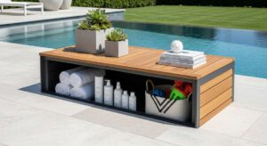featured: beyond the water: creating a flawless aesthetic with high end pool storage