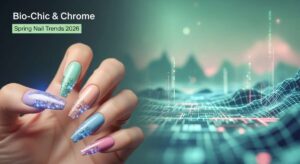 featured: bio chic & chrome: why spring 2026 nails are taking a digital turn