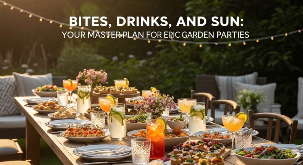 featured: bites, drinks, and sun: your master plan for epic garden parties