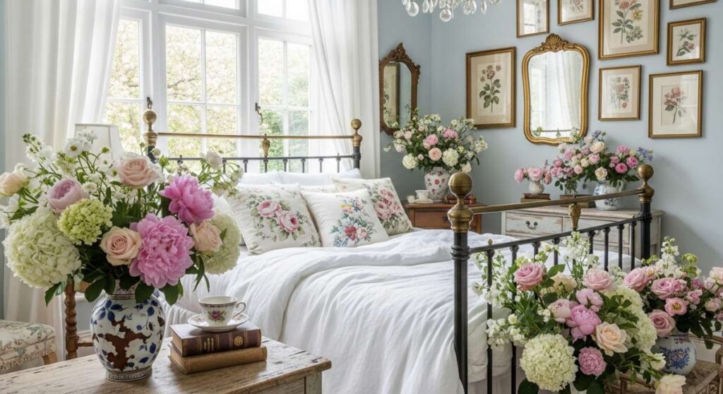 featured: blooms & antiques: how to create a dreamy vintage floral sanctuary