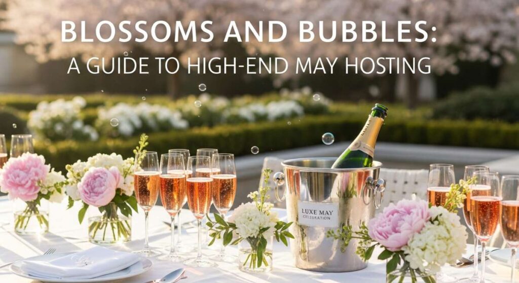 featured: blossoms and bubbles: a guide to high end may hosting