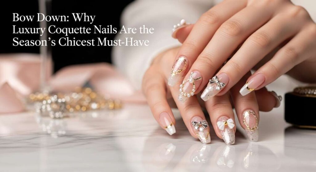 featured: bow down: why luxury coquette nails are the season’s chicest must have