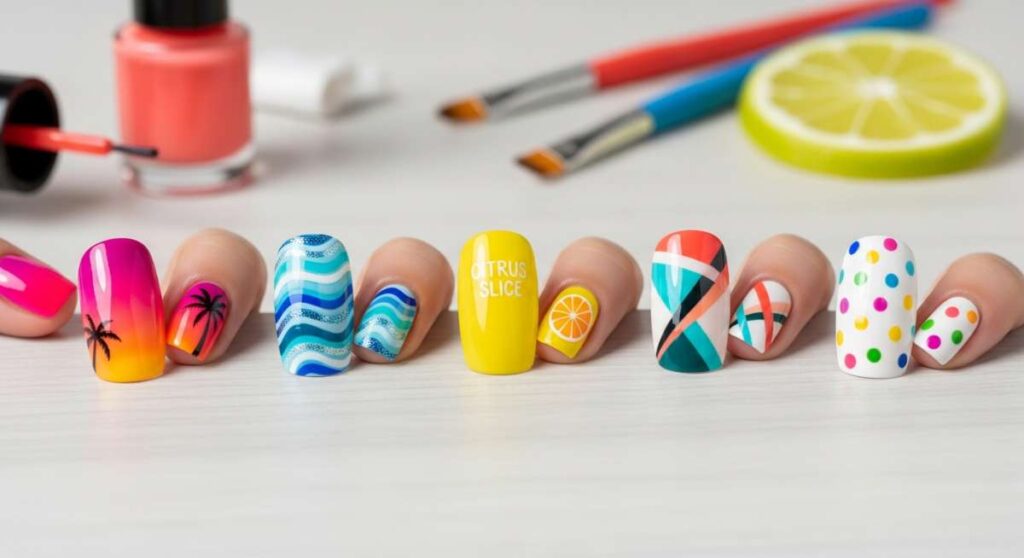 featured: bright & bold: 5 fresh summer nail looks you can do at home