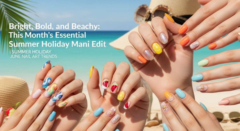 featured: bright, bold, and beachy: this month's essential summer holiday mani edit
