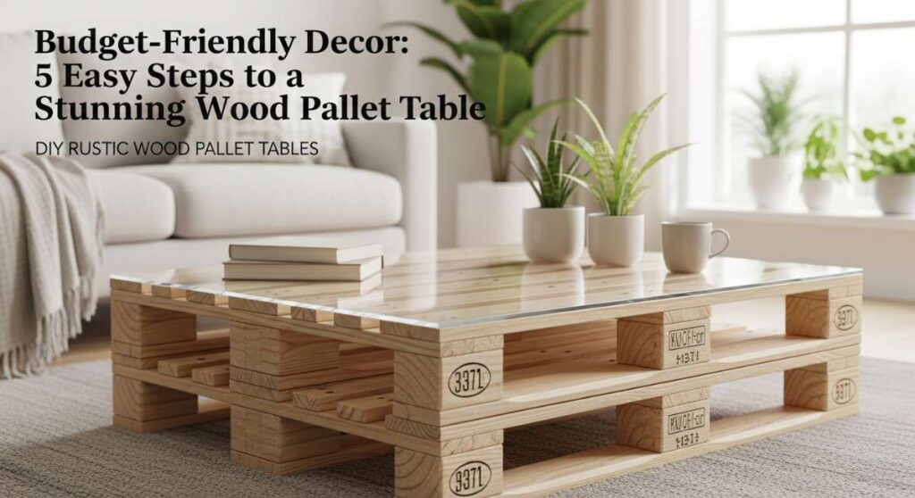 featured: budget friendly decor: 5 easy steps to a stunning wood pallet table