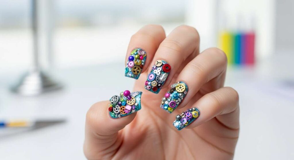 Bursting with Color: How to Create Professional 3D Junk Nails featured: bursting with color: how to create professional 3d junk nails