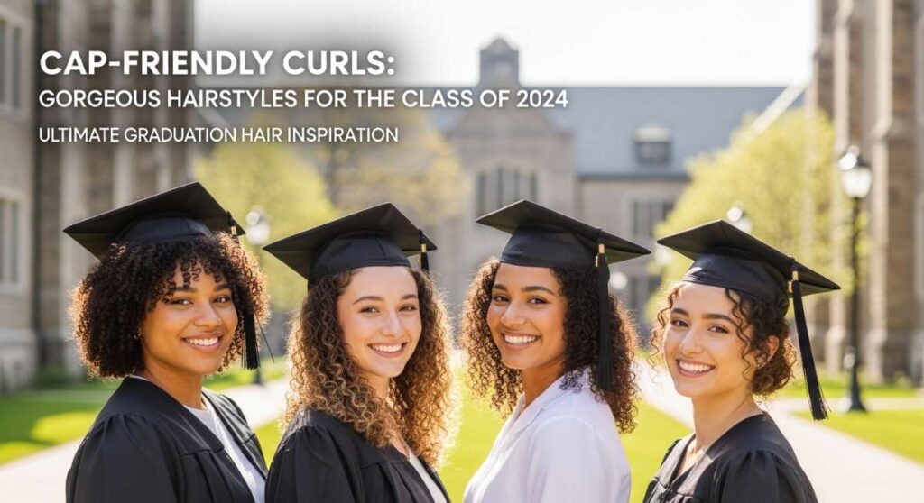 featured: cap friendly curls: gorgeous hairstyles for the class of 2024