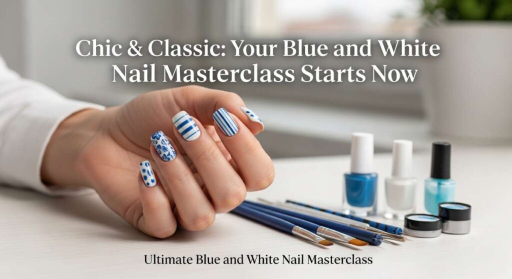 featured: chic & classic: your blue and white nail masterclass starts now